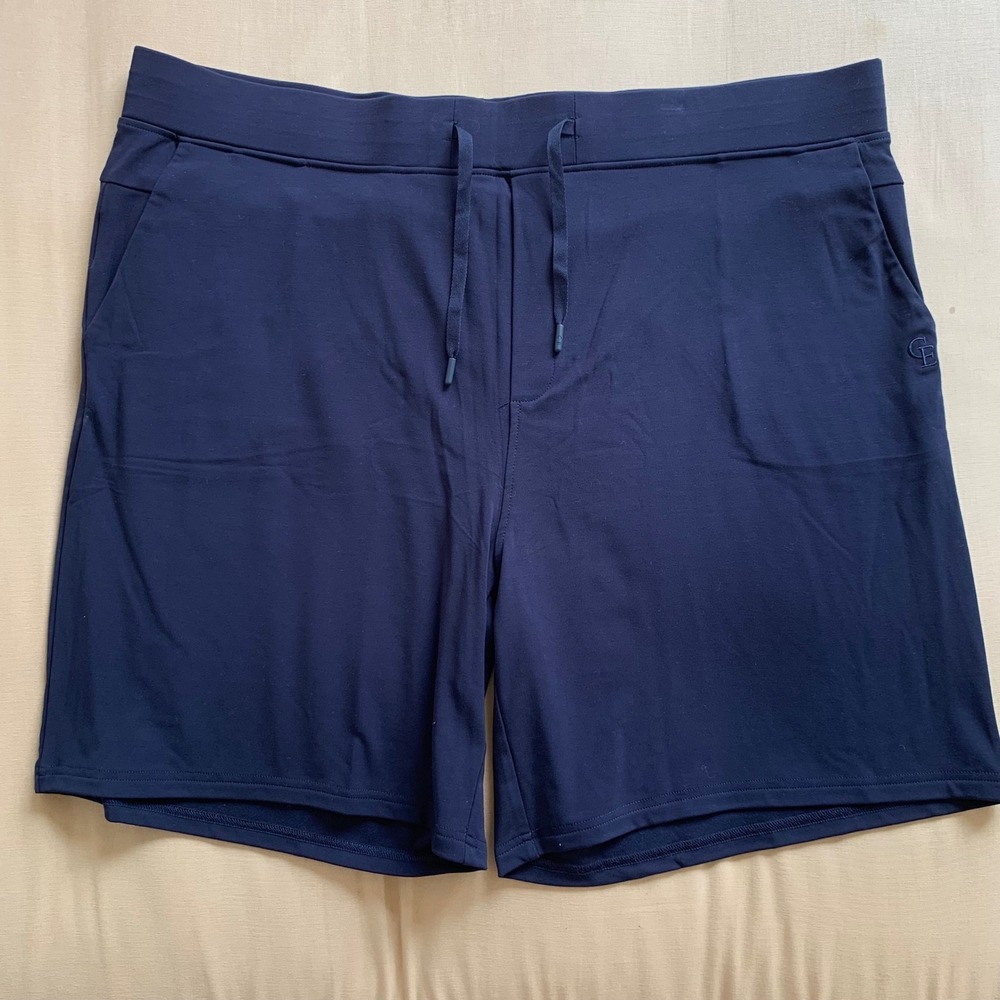 Cozy Earth Shorts Navy Blue Brushed Bamboo Viscose Lounge Womens XXXL 8" Inseam